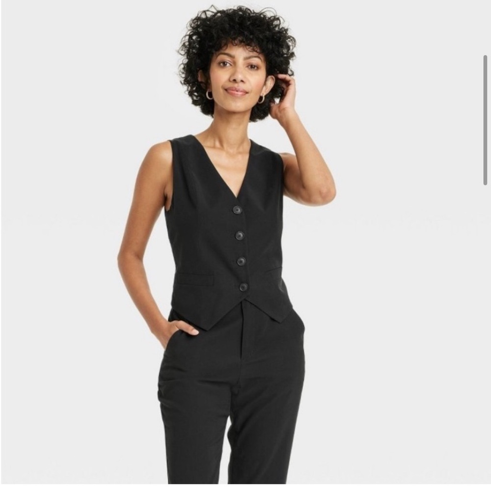 A new day Black Button-Up Vest available in XS S  M L And XXL - Picture 3 of 3